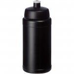 21068811-Bidon Baseline® Plus o pojemności 500 ml z wieczkiem sportowym-czarny