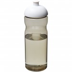 21009801-Bidon H2O Eco o pojemności 650 ml z wypukłym wieczkiem-Ciemnografitowy, Biały
