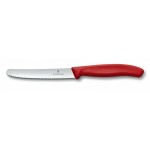 6783105-Nóż do kiełbasy i pomidorów-czerwony