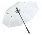0103402-Automatyczny parasol VIP, biały-biały, transparentny