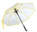 0103404-Automatyczny parasol VIP, transparentny-transparentny, żółty