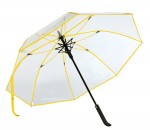 0103404-Automatyczny parasol VIP, transparentny-transparentny, żółty