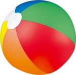 Wielokolorowa piłka plażowa z nadrukiem logo