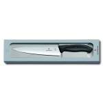 6800319G03-Nóż kuchenny, szerokie ostrze, 19 cm, pudełko upominkowe-czarny