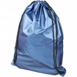 12047002-Błyszczący plecak Oriole ze sznurkiem ściągającym-jasny niebieski