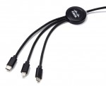 Kabel z wieloma końcówkami do ładowania z logo firmy