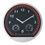 306405-Plastikowy zegar ścienny BAGIO-Czerwony