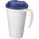 21042108-Americano Grande 350 ml mug with spill-proof lid-Biały, Niebieski