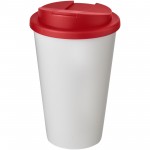 21069502-Americano&reg; 350 ml tumbler with spill-proof lid-Biały, Czerwony