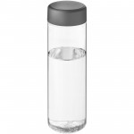 21043011-H2O Vibe 850 ml screw cap water bottle-Przezroczysty, Szary sztormowy