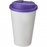 21069509-Americano® 350 ml tumbler with spill-proof lid-Biały, Fioletowy