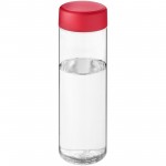21043002-H2O Vibe 850 ml screw cap water bottle-Przezroczysty, Czerwony