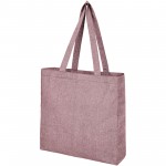 12053720-Pheebs poszerzana torba na zakupy z bawełny z recyclingu o gramaturze 210 g/m2-Kasztanowy melanż