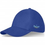 38680440-6-panelowa bawełniana czapka Drake z daszkiem typu trucker cap-Niebieski