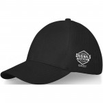 38680990-6-panelowa bawełniana czapka Drake z daszkiem typu trucker cap-Czarny