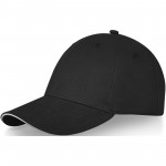 38679990-6-panelowa czapka baseballowa Darton-Czarny