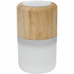 12415171-Bambusowy głośnik Bluetooth® Aurea z podświetleniem-Drewno
