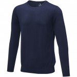 38227490-Merrit - męski sweter z okrągłym dekoltem-Granatowy xs