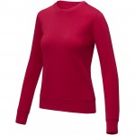 38232257-Damski sweter z okrągłym dekoltem Zenon-Czerwony 4xl