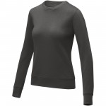 38232890-Damski sweter z okrągłym dekoltem Zenon-Szary sztormowy xs