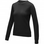 38232996-Damski sweter z okrągłym dekoltem Zenon-Czarny 3xl