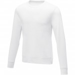 38231017-Męski sweter z okrągłym dekoltem Zenon-Biały 4xl