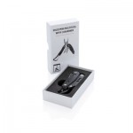 P221341-Mini narzędzie wielofunkcyjne Solid z karabińczykiem-czarny
