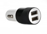 EG014100-Metalowa ładowarka samochodowa x2 USB-Wielokolorowy