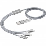 12418081-Kabel do ładowania 3 w 1 z podw&oacute;jnym wejściem Versatile-Srebrny