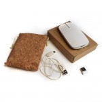 2305-BEŻ-Bezprzewodowa mysz biodegradowalna Pokket Wheat Xoopar-beżowy