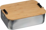 8256207-Lunchbox ze stali nierdzewnej z bambusową pokrywką-Szary