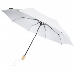 10914501-Składany wiatroodporny parasol 51 cm z PET z recyklingu Birgit-Biały
