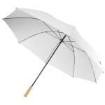 10940901-Wiatroodporny parasol golfowy 76 cm z PET z recyklingu Romee-Biały