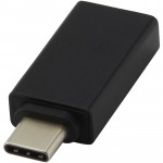 12421090-Aluminiowa przejściówka z USB-C na USB-A 3.0 Adapt-Czarny