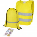 12201413-Benedikte zestaw zwiększający bezpieczeństwo i widoczność dla dzieci w wieku 3-6 lat-Neonowy żółty