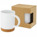 10090101-Neiva Kubek ceramiczny o pojemności 425 ml z korkową podstawą-Biały
