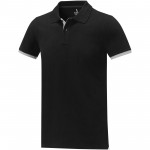 38110906-Męska koszulka polo duotone Morgan z kr&oacute;tkim rękawem-Czarny 3xl