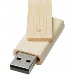 12374602-Pamięć USB Rotate o pojemności 4GB wykonana z bambusa-Beżowy