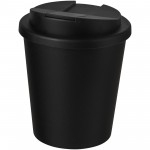 21045390-Kubek Americano® Espresso z recyklingu o pojemności 250 ml z pokrywą odporną na zalanie-Czarny