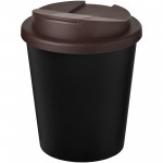 21045512-Kubek Americano® Espresso Eco z recyklingu o pojemności 250 ml z pokrywą odporną na zalanie-Czarny, Brązowy