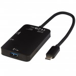 12423090-Aluminiowy adapter multimedialny typu C (USB-A/Type-C/HDMI) ADAPT-Czarny