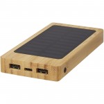 12425702-Alata 8000 mAh bambusowy powerbank z ogniwami słonecznymi-Beżowy