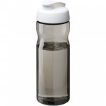 22010001-H2O Active® Eco Base 650 ml bidon sportowy z odchylaną pokrywką-Biały, Ciemnografitowy