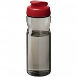 22010021-H2O Active® Eco Base 650 ml bidon sportowy z odchylaną pokrywką-Czerwony, Ciemnografitowy