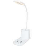 12424901-Bright lampa biurkowa i organizer z ładowarką bezprzewodową-Biały