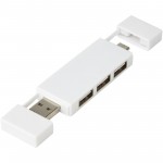 12425101-Mulan podwójny koncentrator USB 2.0-Biały