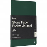 10779964-Notatnik kieszonkowy A6 Karst® w miękkiej oprawie z papieru z kamienia – gładki-Ciemnozielony