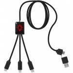 2PX06421-SCX.design C28 długi kabel do łądowania 5 w 1-Czerwony, Czarny