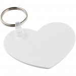 21047301-Tait łańcuch do kluczy z recyklingu w kształcie serca-Biały