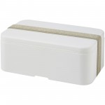 22040001-MIYO jednopoziomowe pudełko na lunch-Biały, Szary kamienny